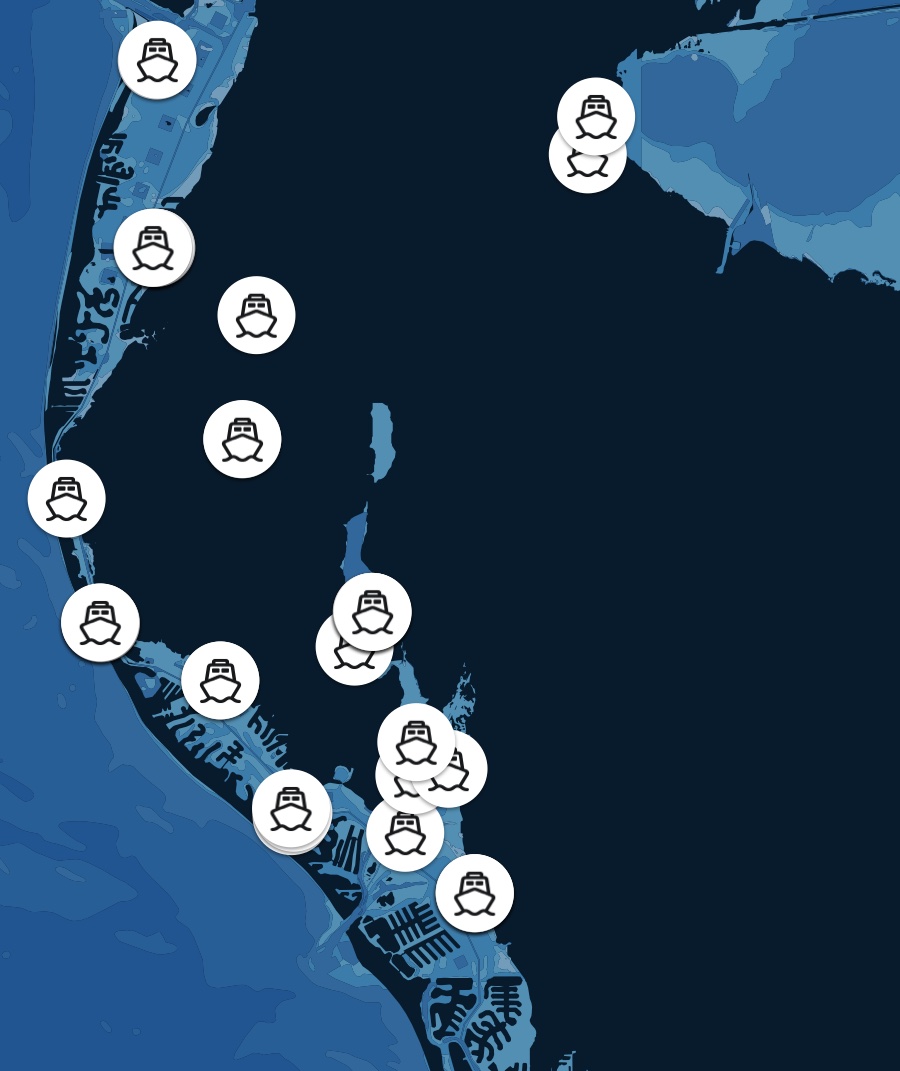 Ramps and piers on the Taklbox map
